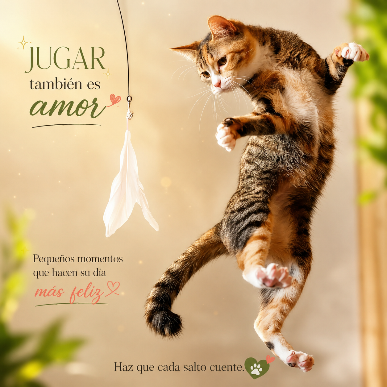 Juguete Interactivo para Gatos con Plumas y Ventosa