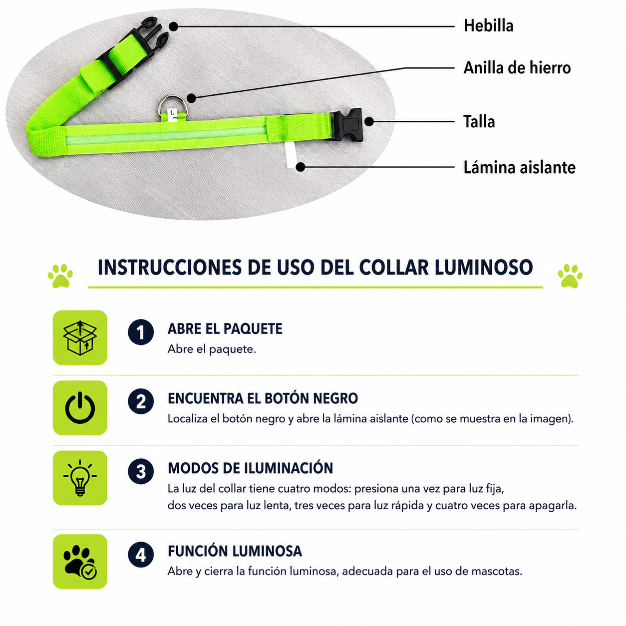 Collar LED para Perros