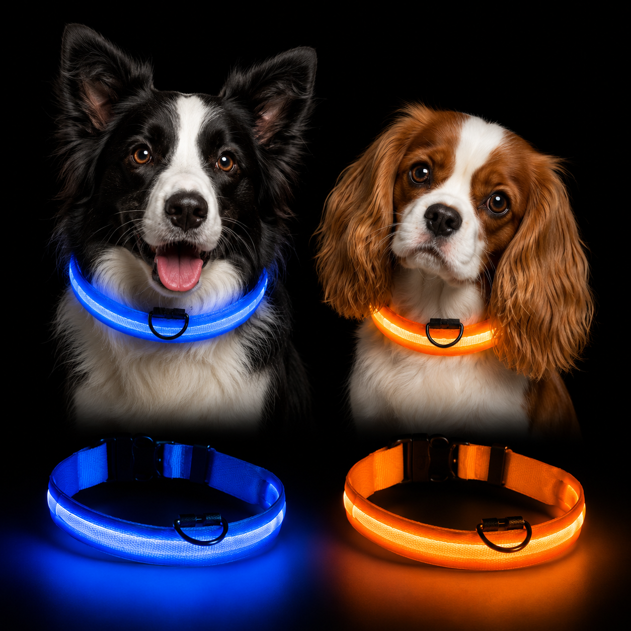 Collar Luminoso LED de Seguridad para Perros