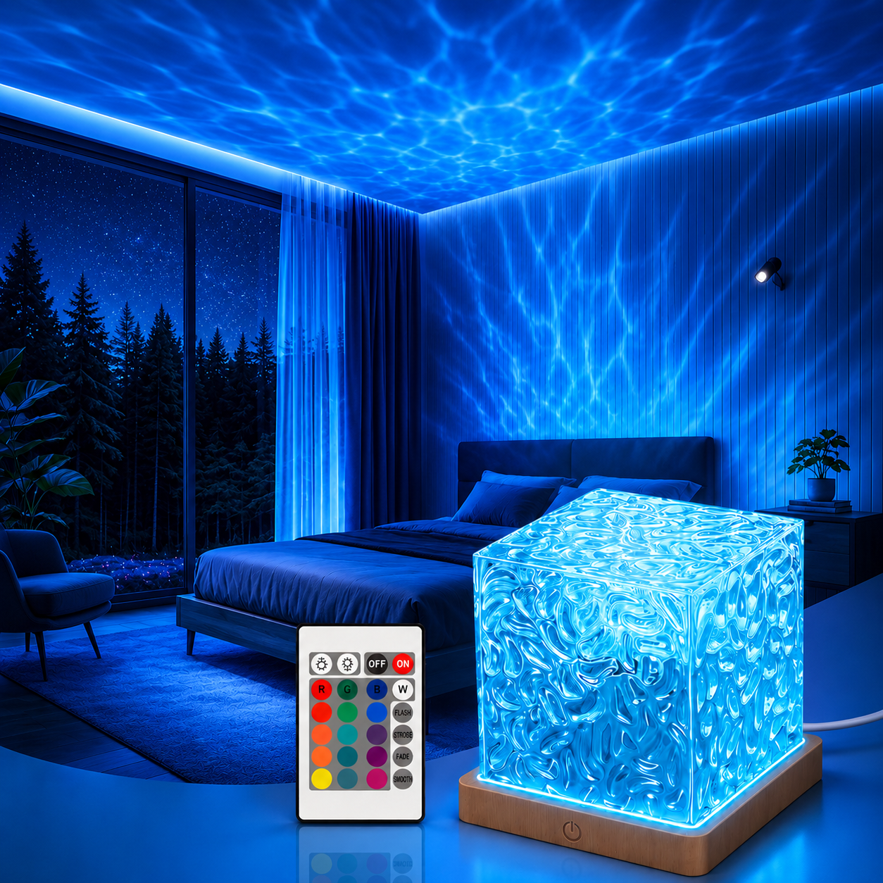 Proyector de Ondas de Agua RGB