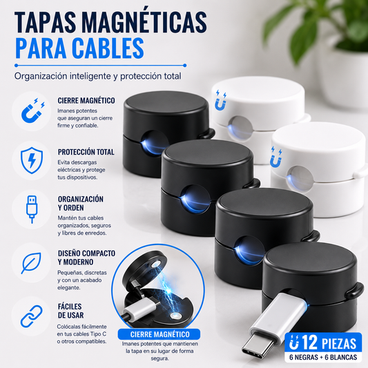 Organizador Magnético de Cables 360°