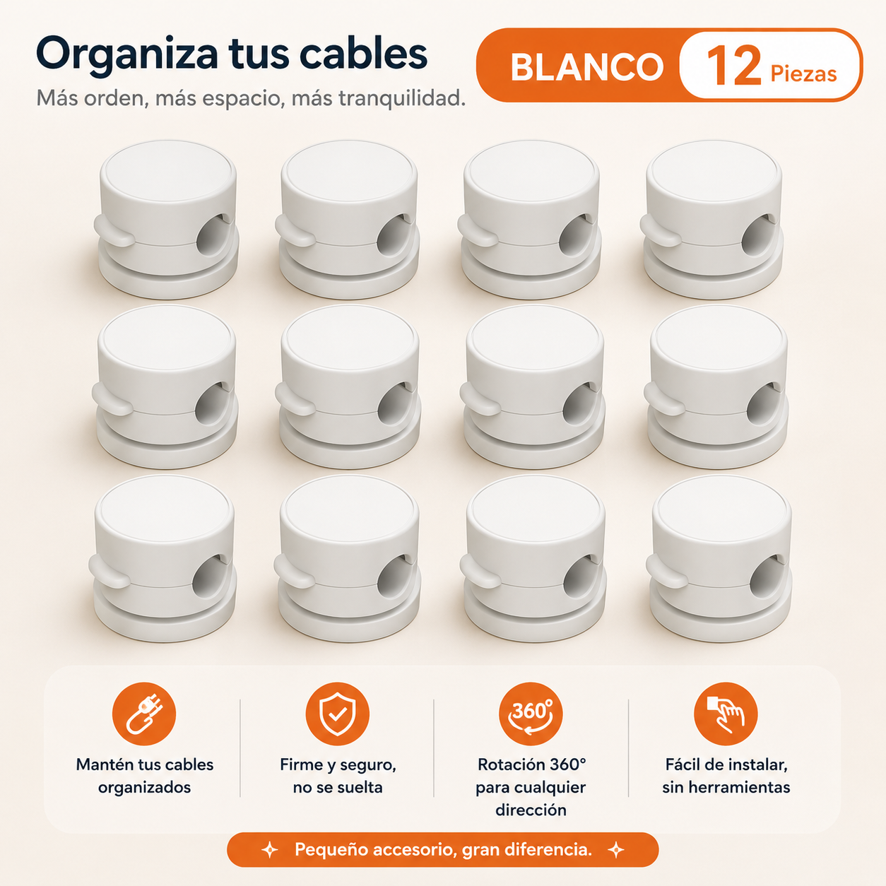 Organizador Magnético de Cables 360°