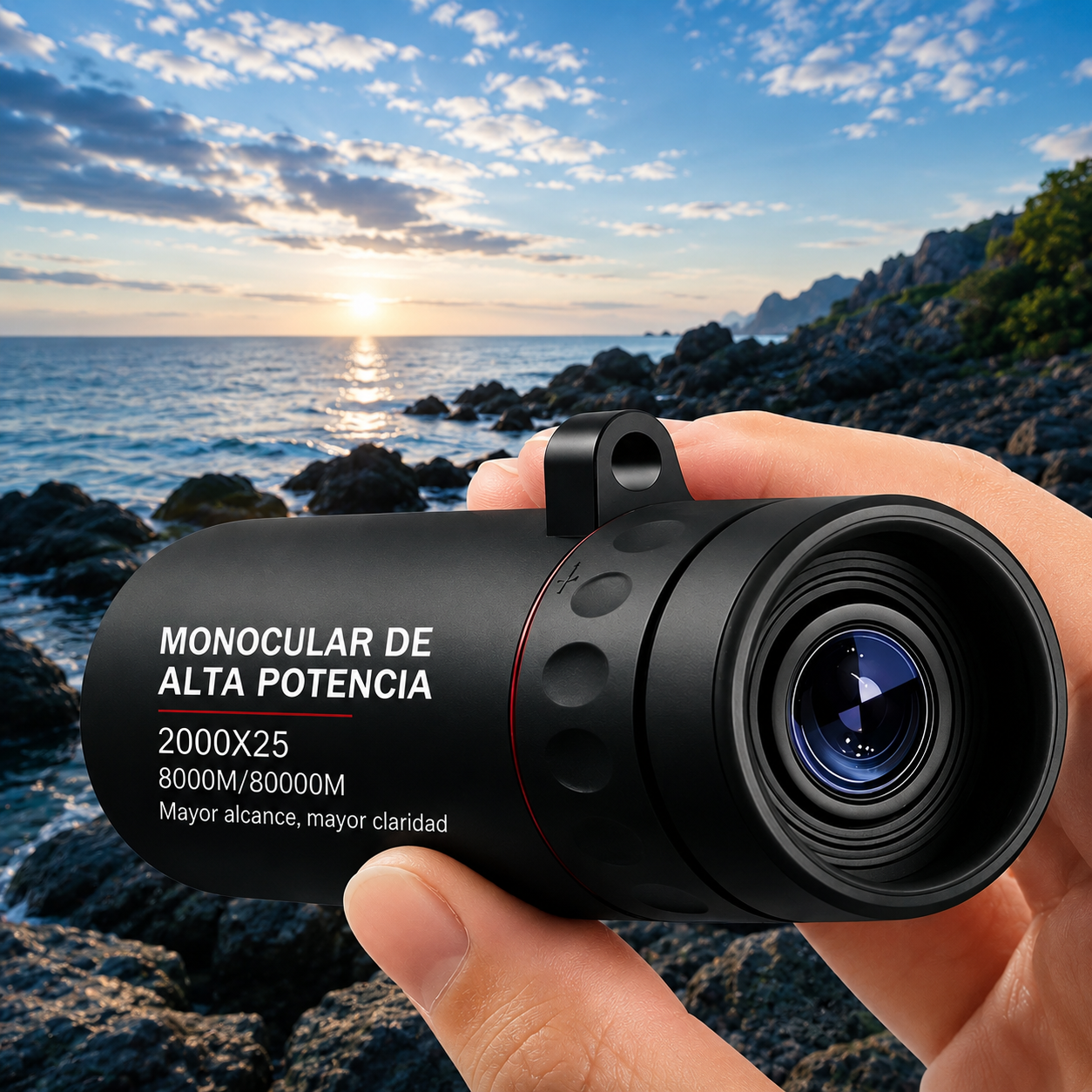 Monocular Portátil HD | Visión de Largo Alcance para Aventuras y Viajes