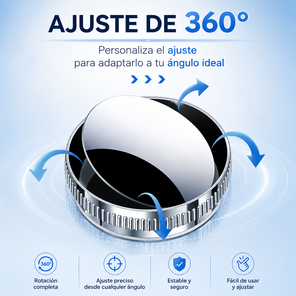 Espejos de Punto Ciego 360° HD para Coche – Máxima Visibilidad y Seguridad al Aparcar