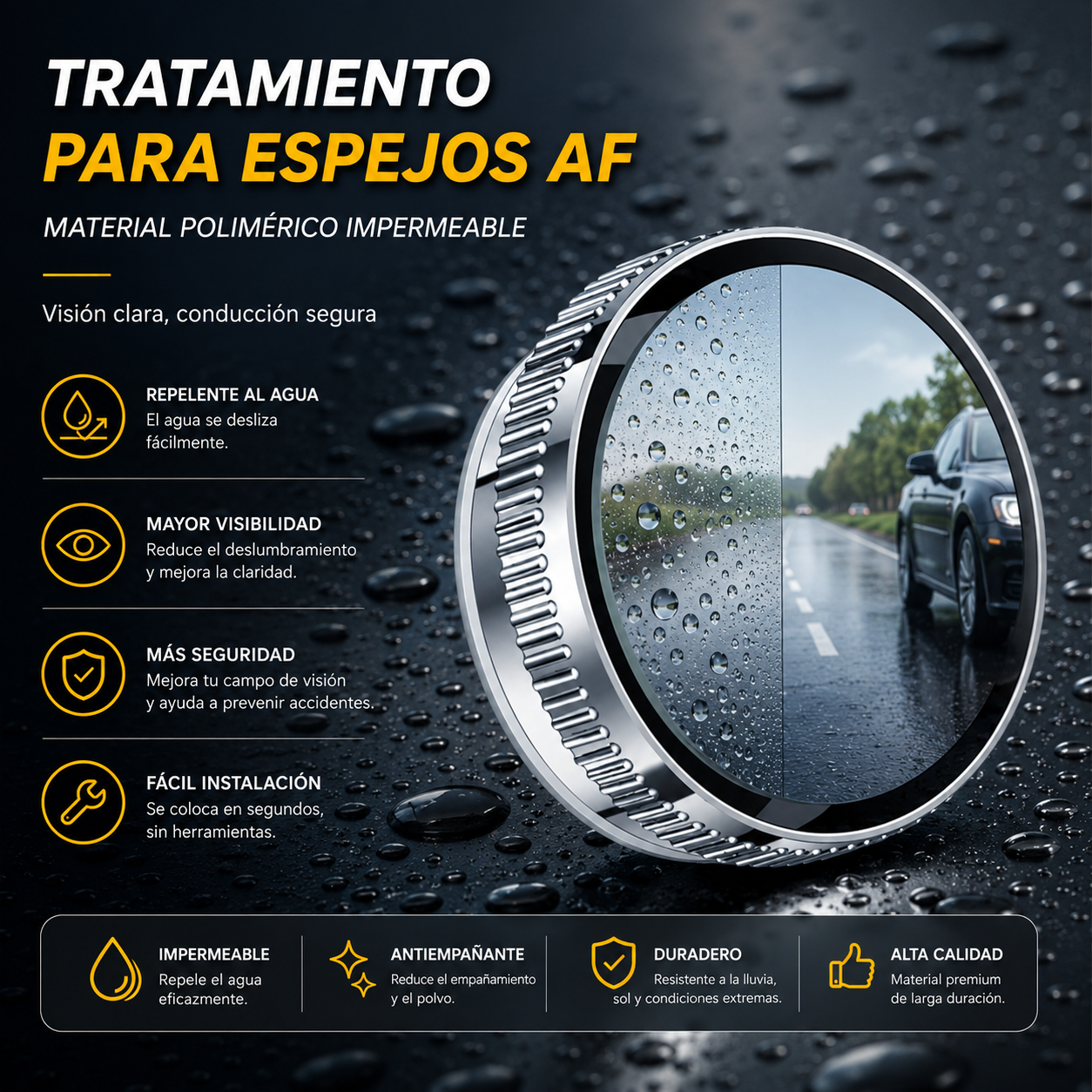 Espejos de Punto Ciego 360° HD para Coche – Máxima Visibilidad y Seguridad al Aparcar