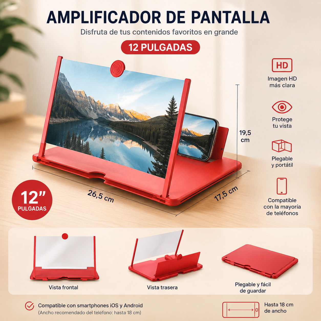 Amplificador de Pantalla HD para Móvil