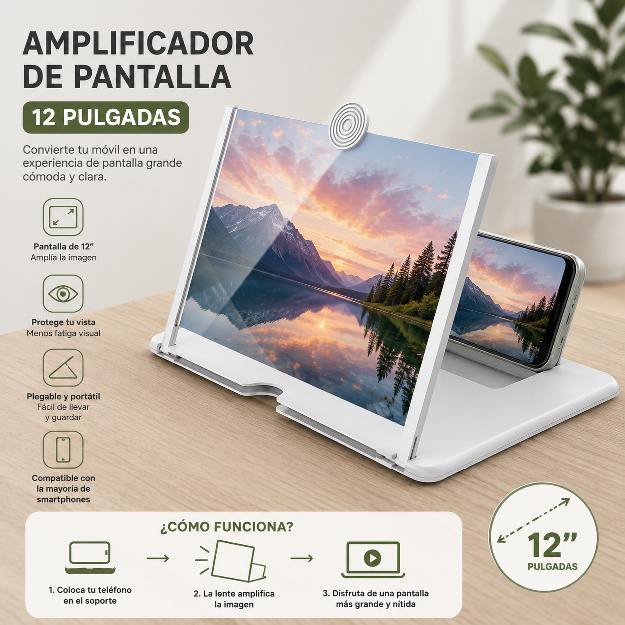 Amplificador de Pantalla HD para Móvil