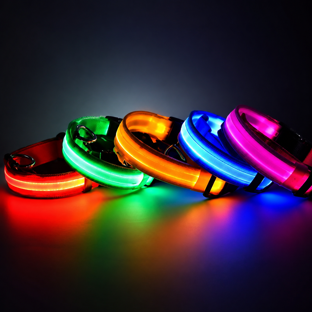 Collar Luminoso LED de Seguridad para Perros