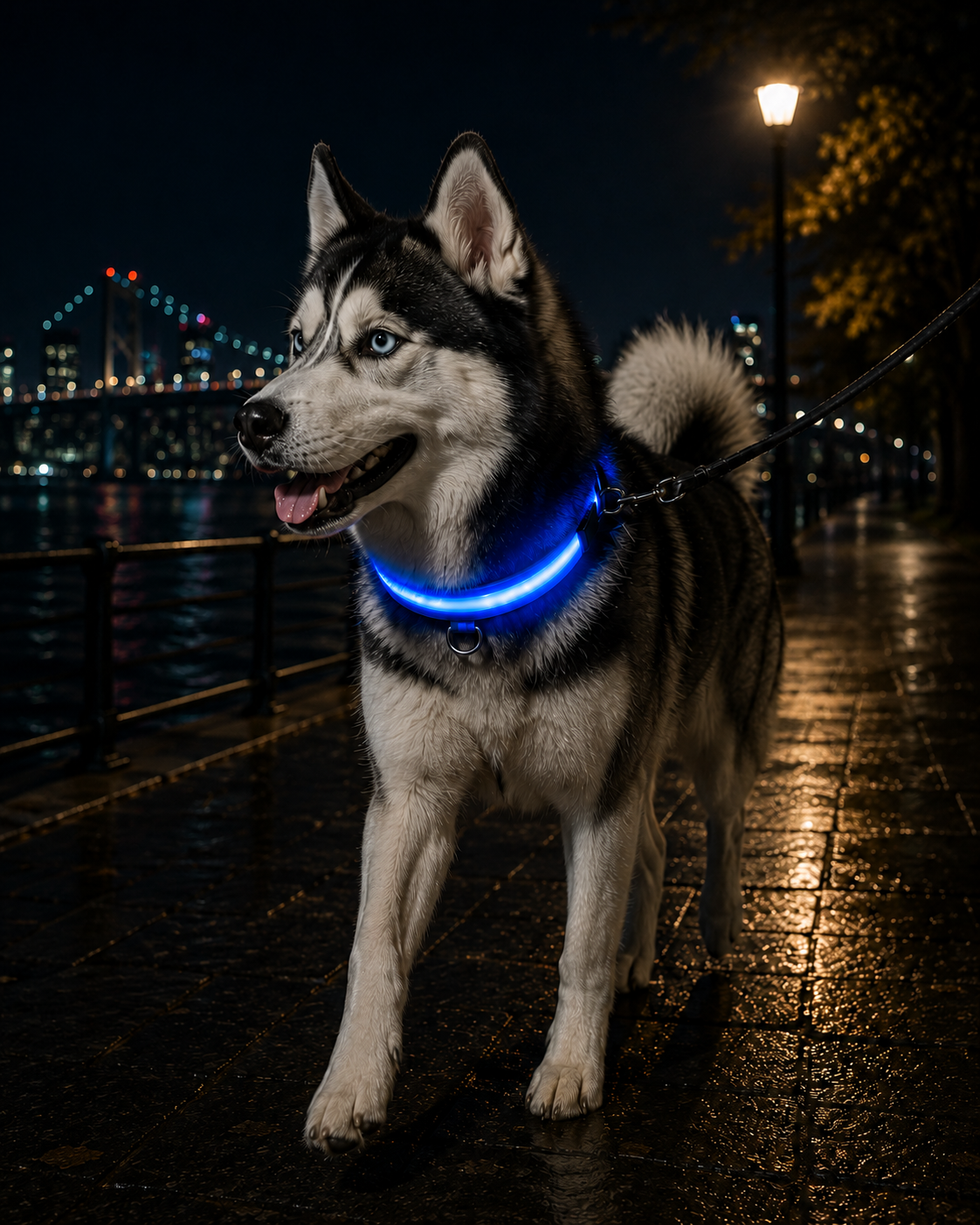 Collar Luminoso LED de Seguridad para Perros