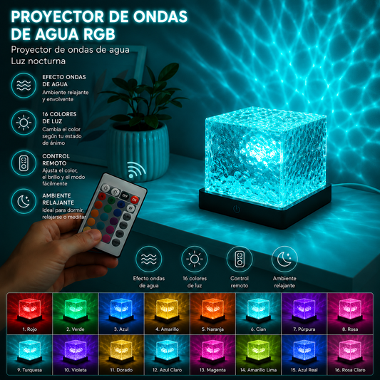 Proyector de Ondas de Agua RGB