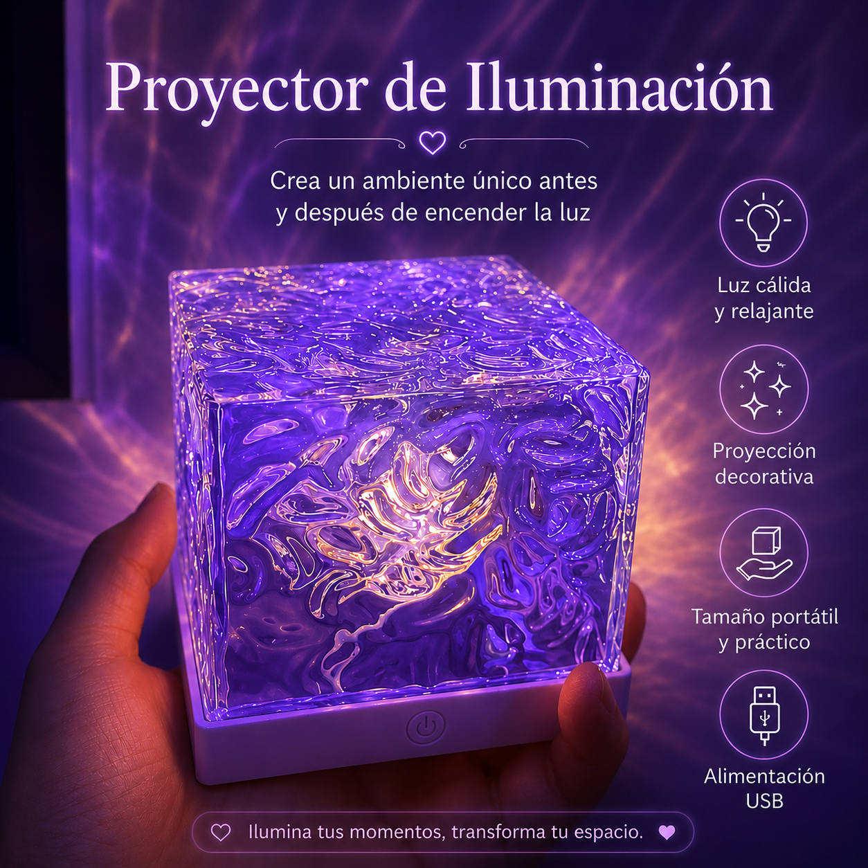 Proyector de Ondas de Agua RGB