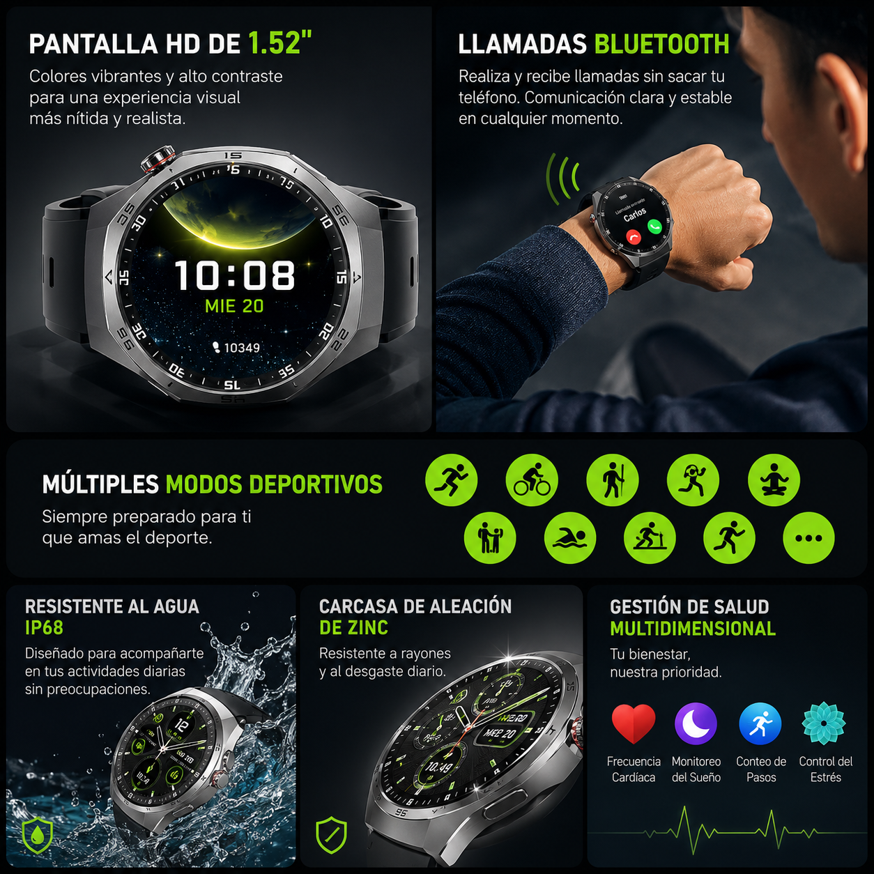 Watch 5 Max – Smartwatch AMOLED con GPS y Llamadas Bluetooth