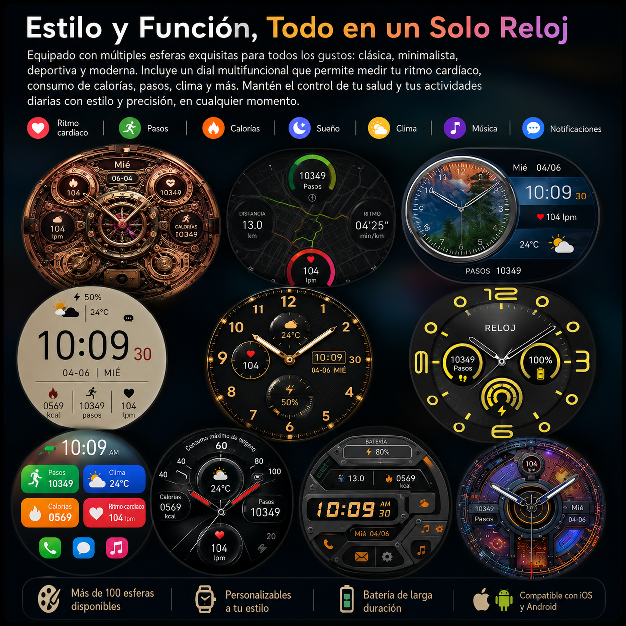 Watch 5 Max – Smartwatch AMOLED con GPS y Llamadas Bluetooth
