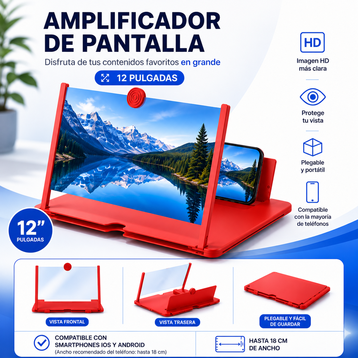 Amplificador de Pantalla HD 12"