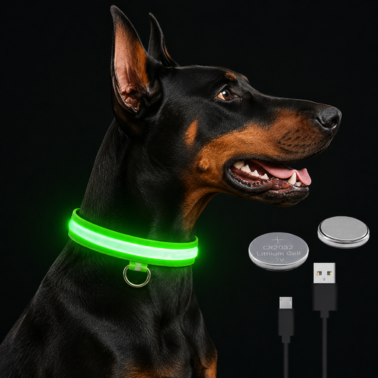 Collar Luminoso LED de Seguridad para Perros