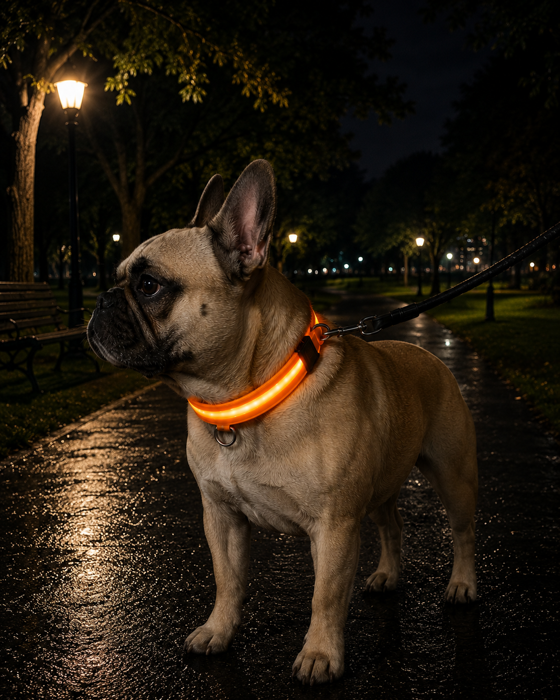 Collar Luminoso LED de Seguridad para Perros