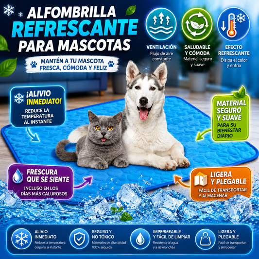 ❄️ Alfombrilla Refrescante Premium para Perros y Gatos